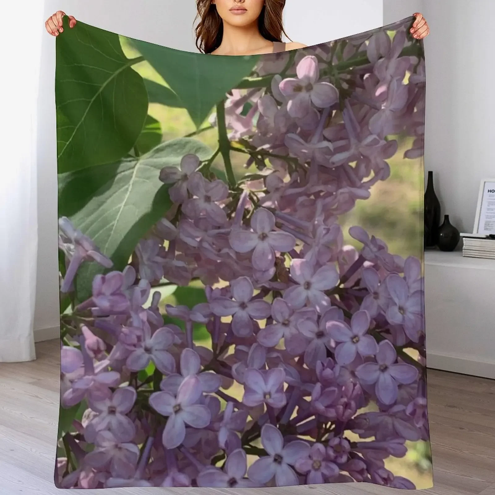 

Lilacs Throw Blanket Soft Big For Baby blankets and throws Weighted Blankets