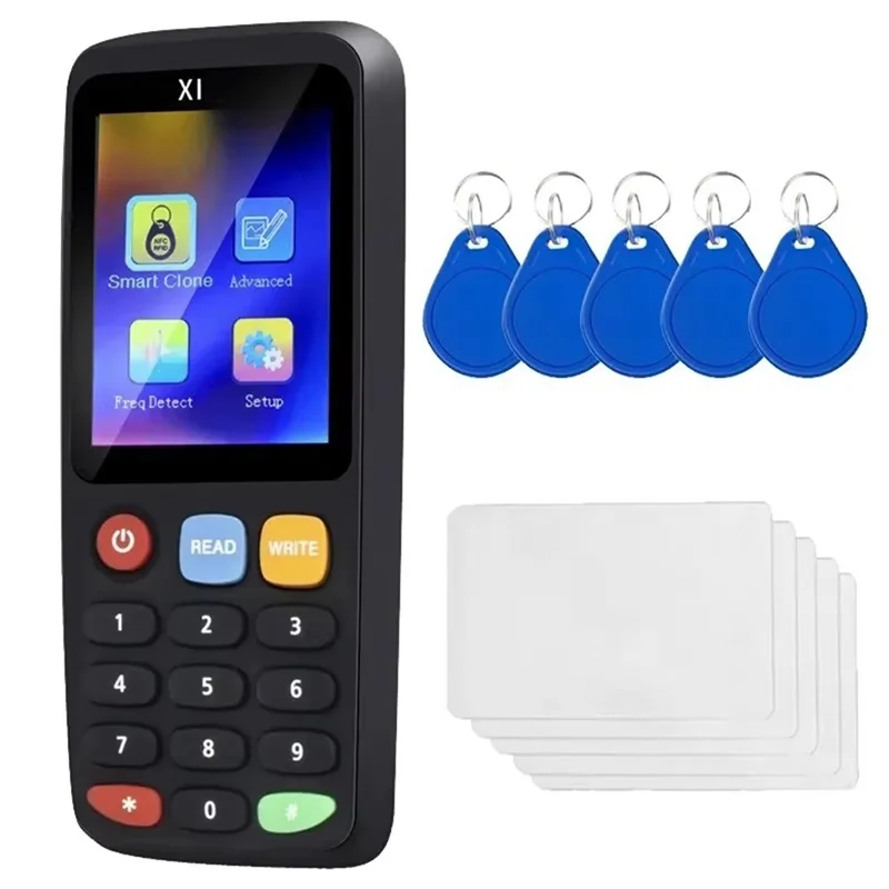 A92Z X7 RFID Smart Chip Decoder Duplicator Reader Writer+5XCUID Keychain+5XUID Card 125Khz 13.56Mhz Badge Clone Card