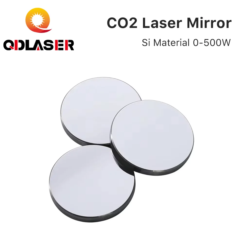 QDLASER CO2 Laser Mirror 3Pcs Mirror Dia.15 19.05 20 25 30 38.1mm Thickness 3mm for CO2 Laser Cutting Engraving Machine