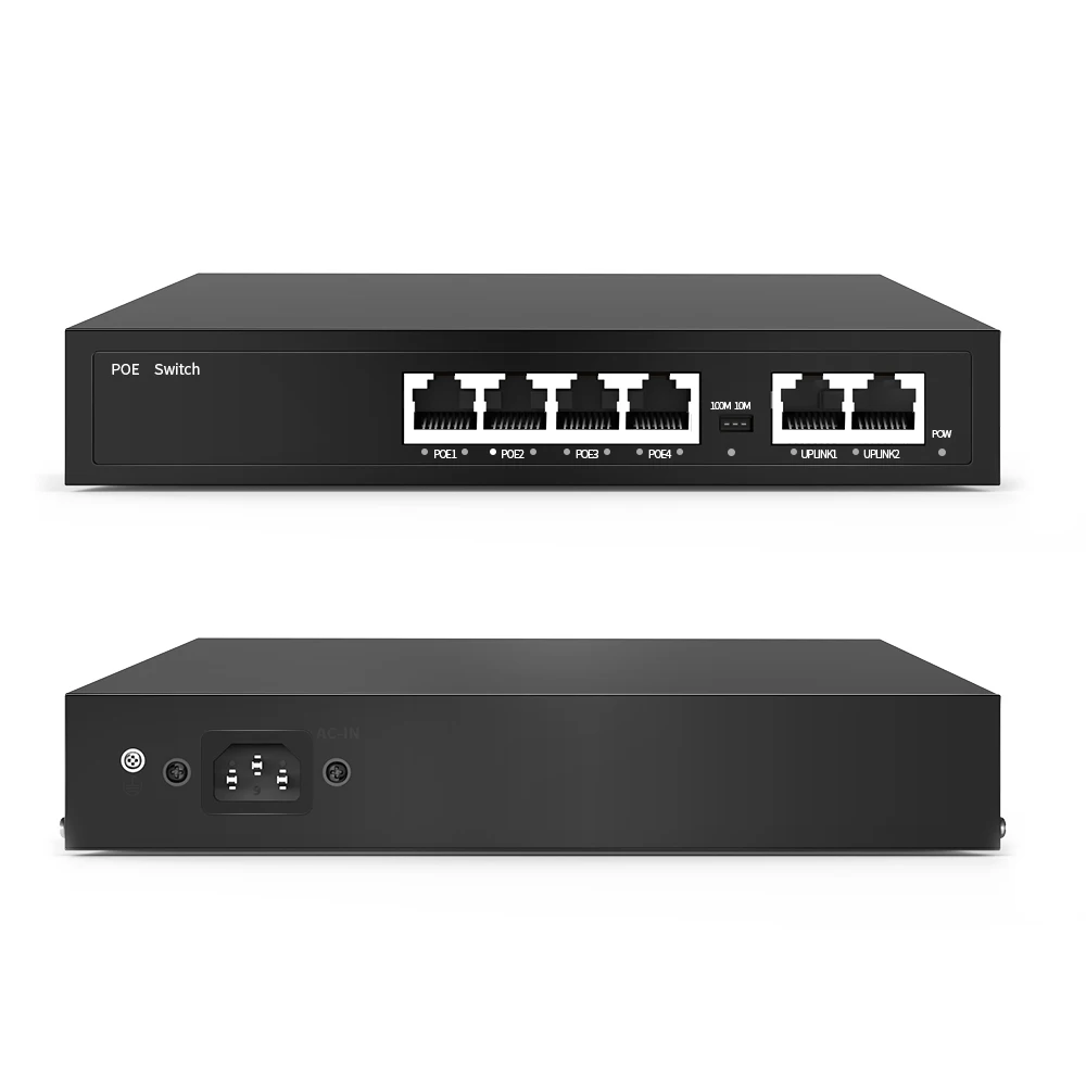 

4/8-портовый коммутатор POE, 100 Мбит/с, умный IP-переключатель, стандартный POE-инжектор RJ45, переключатель с кодом набора номера для IP-камеры/NVR/беспроводной точки доступа
