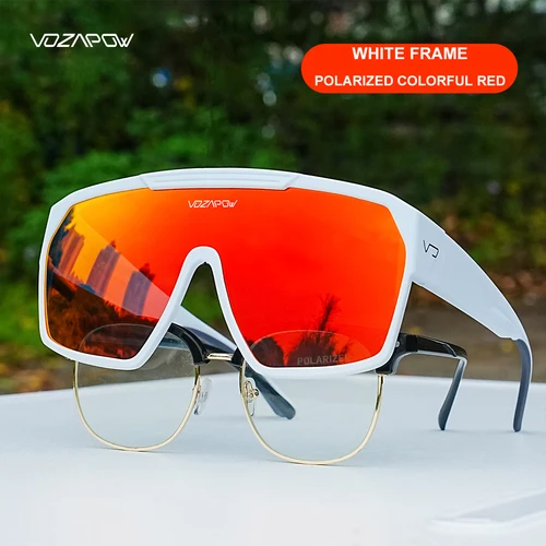 Imagen 1 del producto Vozapow gafas de ciclismo polarizadas protección UV400 sobre gafas de sol para pesca conducción senderismo gafas bicicleta ciclismo gafas