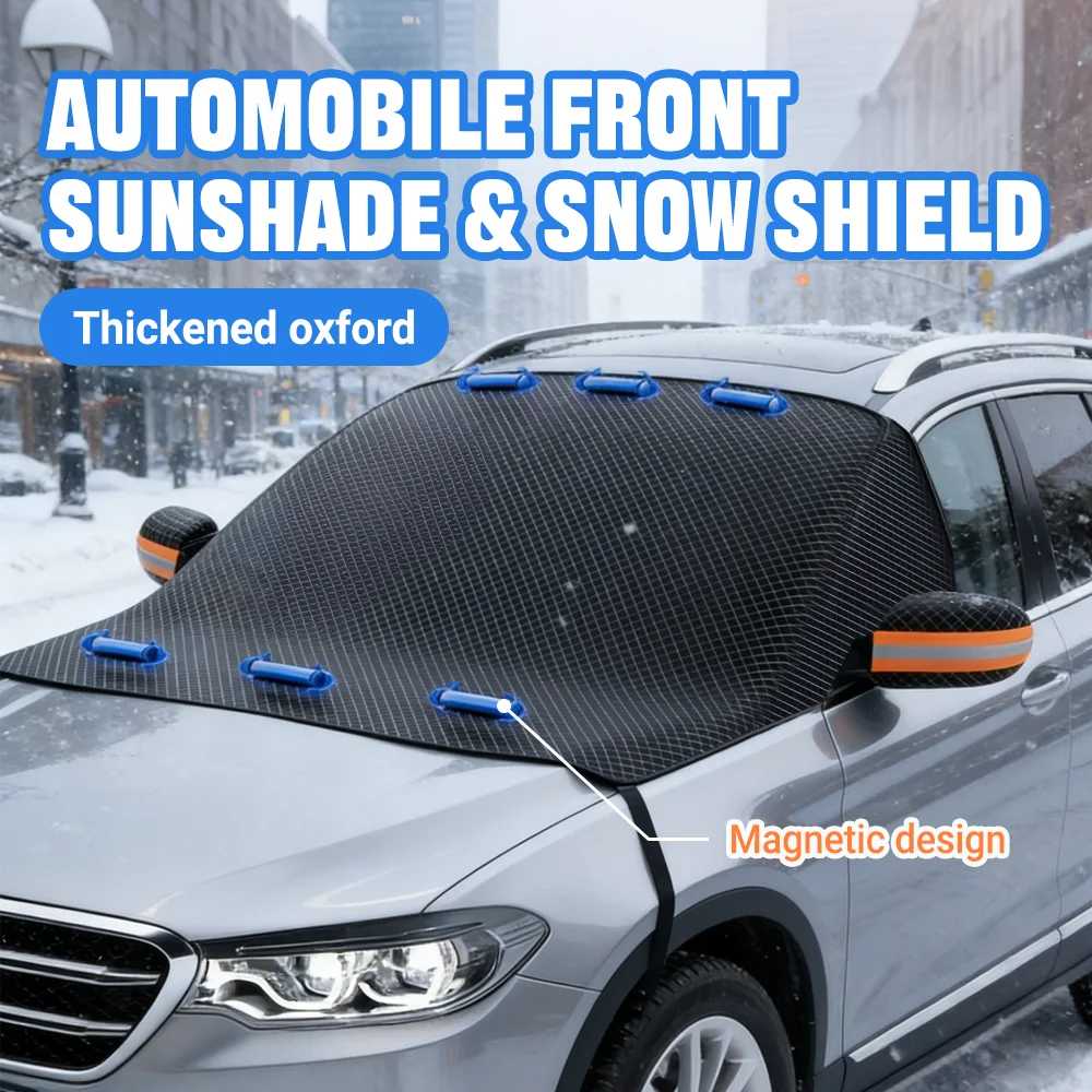 

Универсальный магнитный чехол для лобового стекла автомобиля из ткани Оксфорд, защита от мороза, солнца и снега, аксессуары для экстерьера автомобиля
