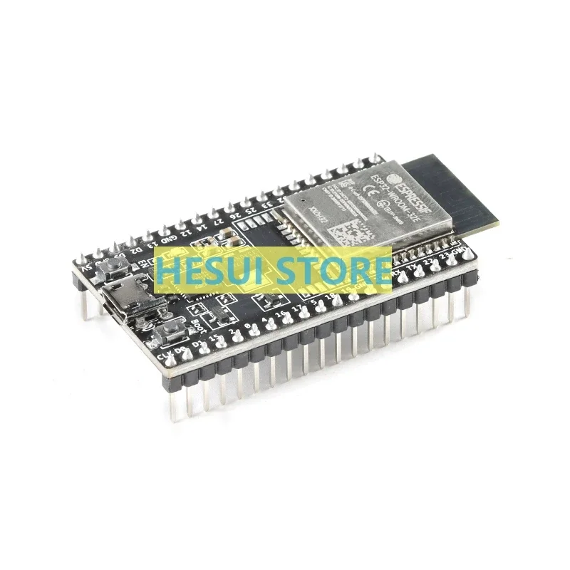 ESP32-DevKitC-32E/UE/VIE/S1 development board module is equipped with the ESP32-WROOM-32E module