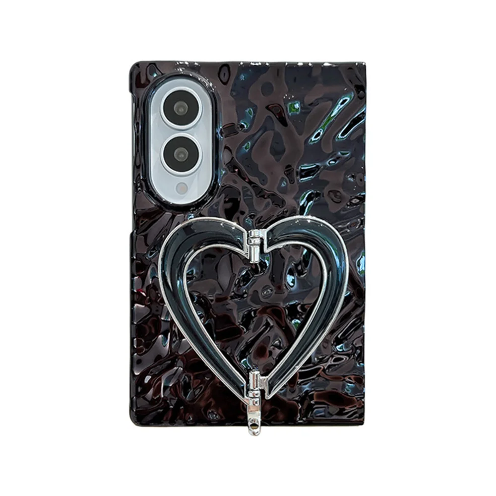 Glossy Colorful Water‑Ripple Phone Case For Samsung Galaxy Z Fold8 7 6 Z Fold8 Ultra 3D Shockproof Foldable Protective Cover