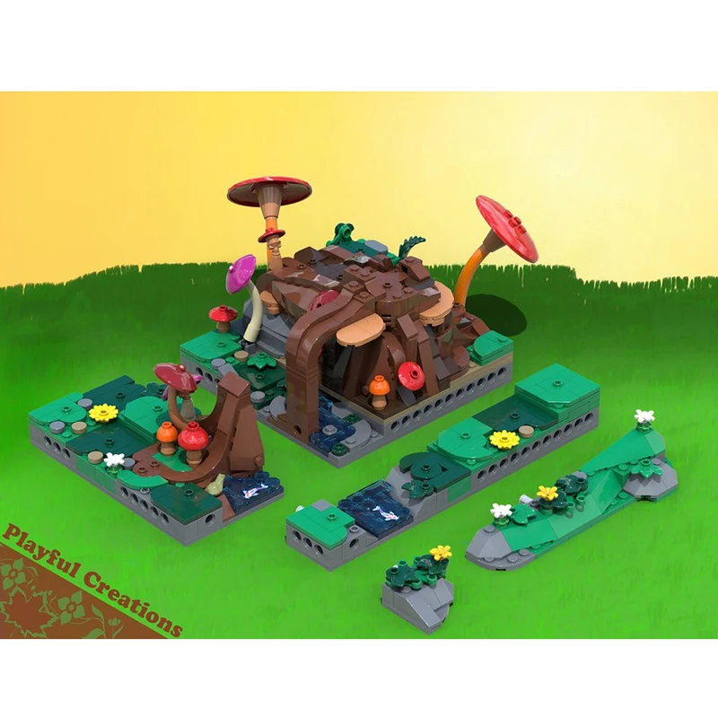 Mittelalterliche Burg Modell Moc Bausteine Wald Verteidigung Modell Technologie Modulare Block Spielzeug DIY Montage Weihnachten Geschenk