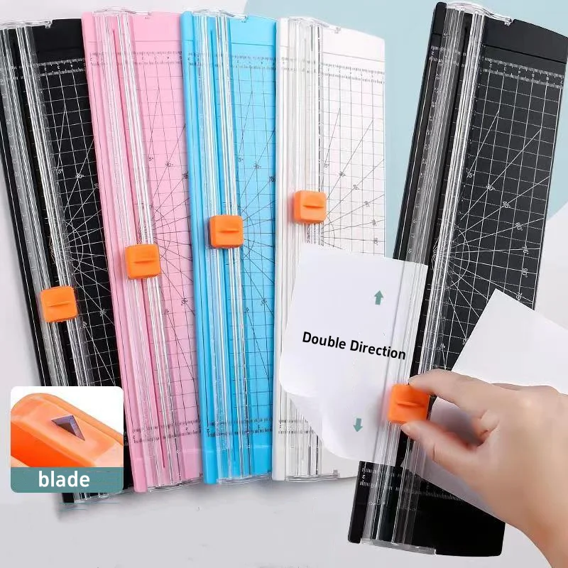 Portable Double Direction Paper Trimmer,A3 A4 A5 Photo Paper Cutter Student Handbook Making School Office Stationery Supplies