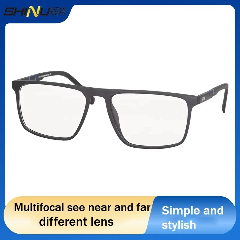 shinu-男性用プログレッシブマルチフォーカル老眼鏡、遠近両用およびカスタム眼鏡