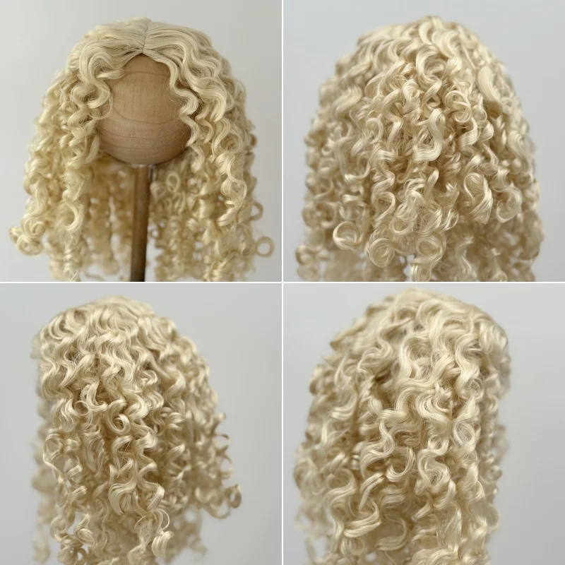 JD073 1/4 MSD 1/3 SD DOD QBaby Eldorado Parting Long Curly Synthetic Mohair BJD Wig 7-8' 8-9' 9-10' Blythes Doll Accessies