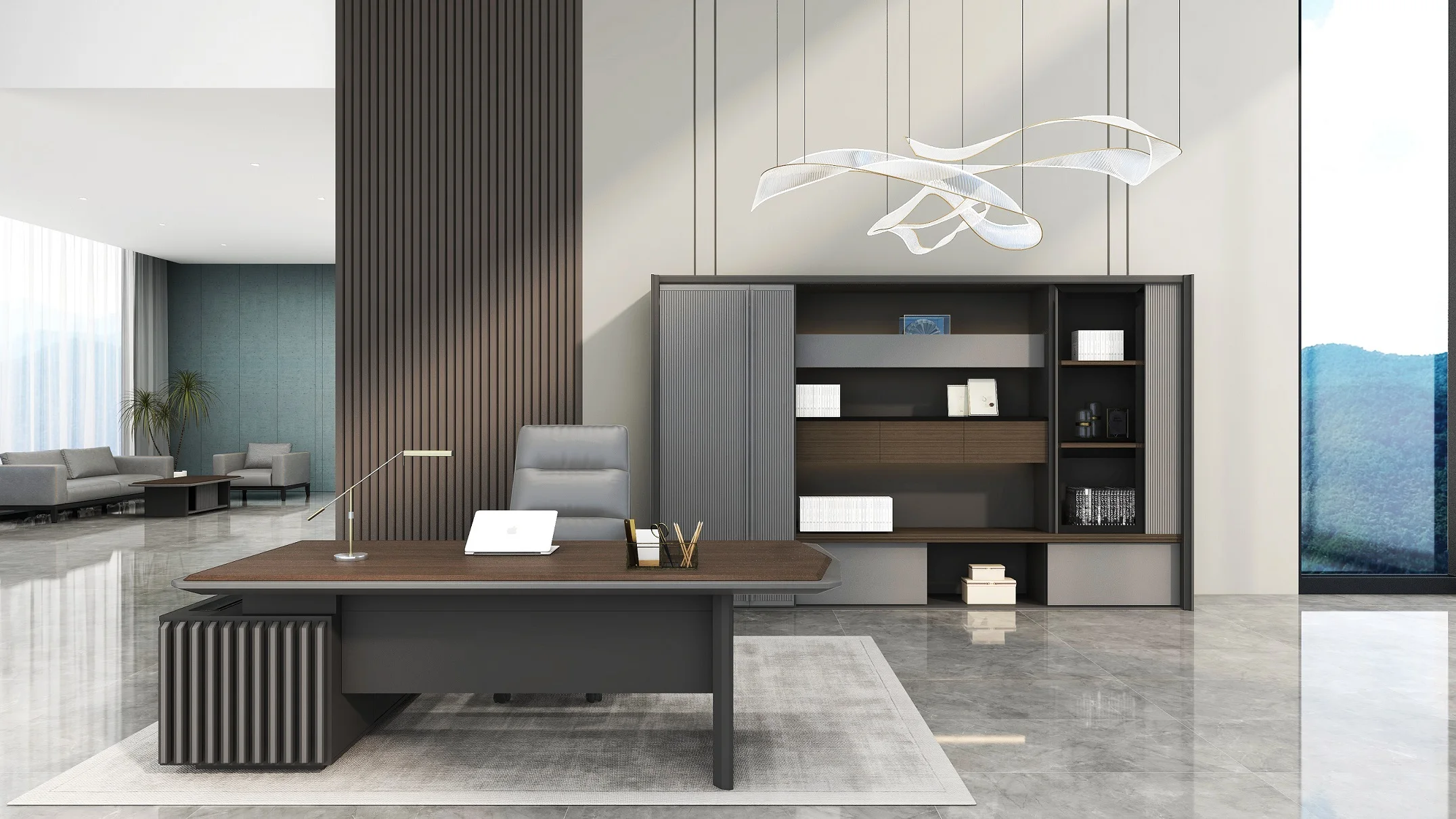 

Modern Light Luxury Business Desk Simple boss Desk Chairman General Manager Office Furniture Combination Set Home Desk