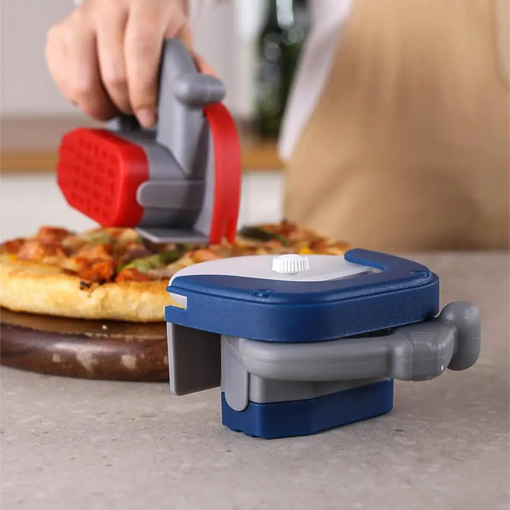 Heightened Base Ergonomic Handgrip Pizza Wheel with Cover Stainless Steel Detachable Pizza Cutter Kitchen Supplies