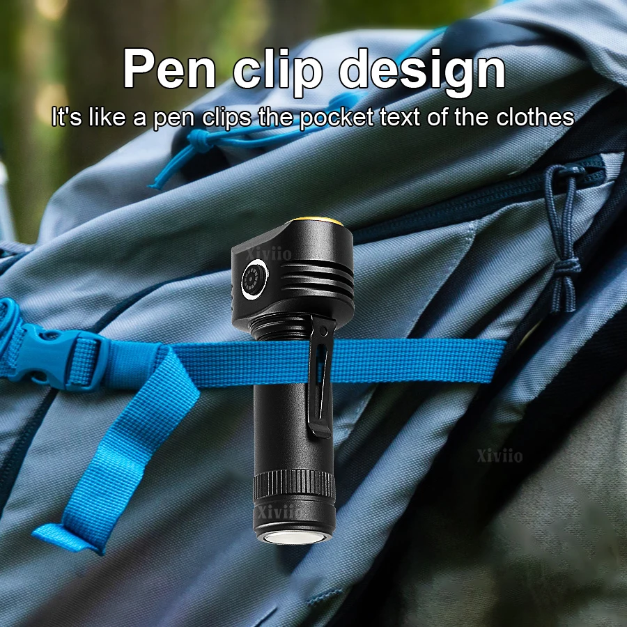 2025 6*LED Super Bright Mini LED Flashlight USB Rechargeable Multifunctional Lantern Powerful Emergency Outdoors Camping Lamp