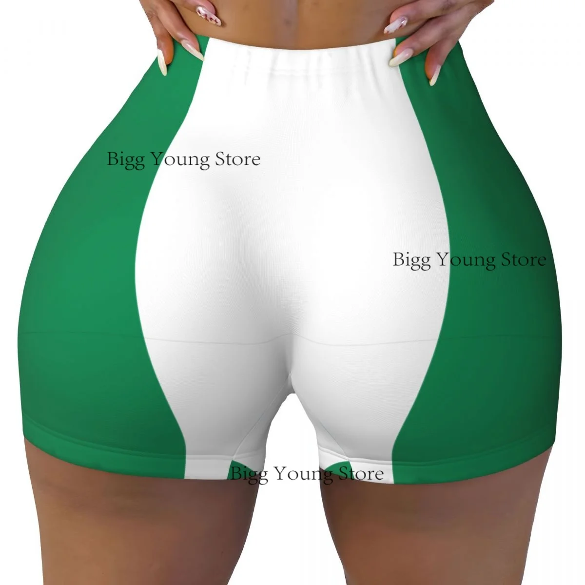 Women Yoga Shorts Nigeria Flag Workout Shorts Fitness quick-dry Ladies Yoga Training Shorts Booty Shorts Pants Sportswear