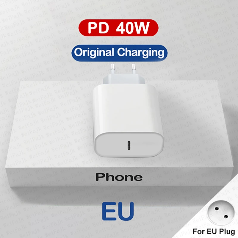 Voor APPLE Originele PD-40W Type C Snelle oplader voor iPhone 17 16 15 13 12 Pro Samsung Xiaomi Snel opladen USB-C Bliksemkabel