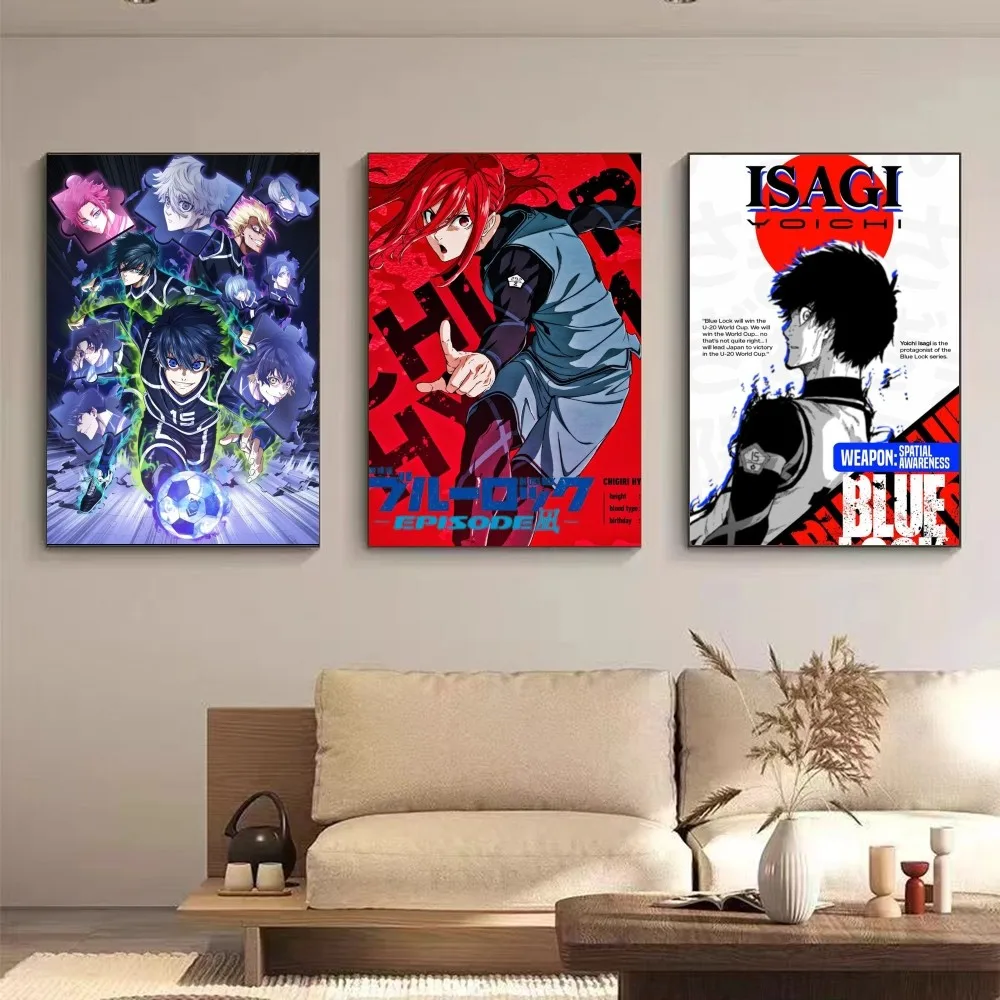 Anime BLUE LOCK Isagi Yoichi POSTER Poster Prints Wall Painting Bedroom Living Room Decoration Home Poster Prints Perfect Design