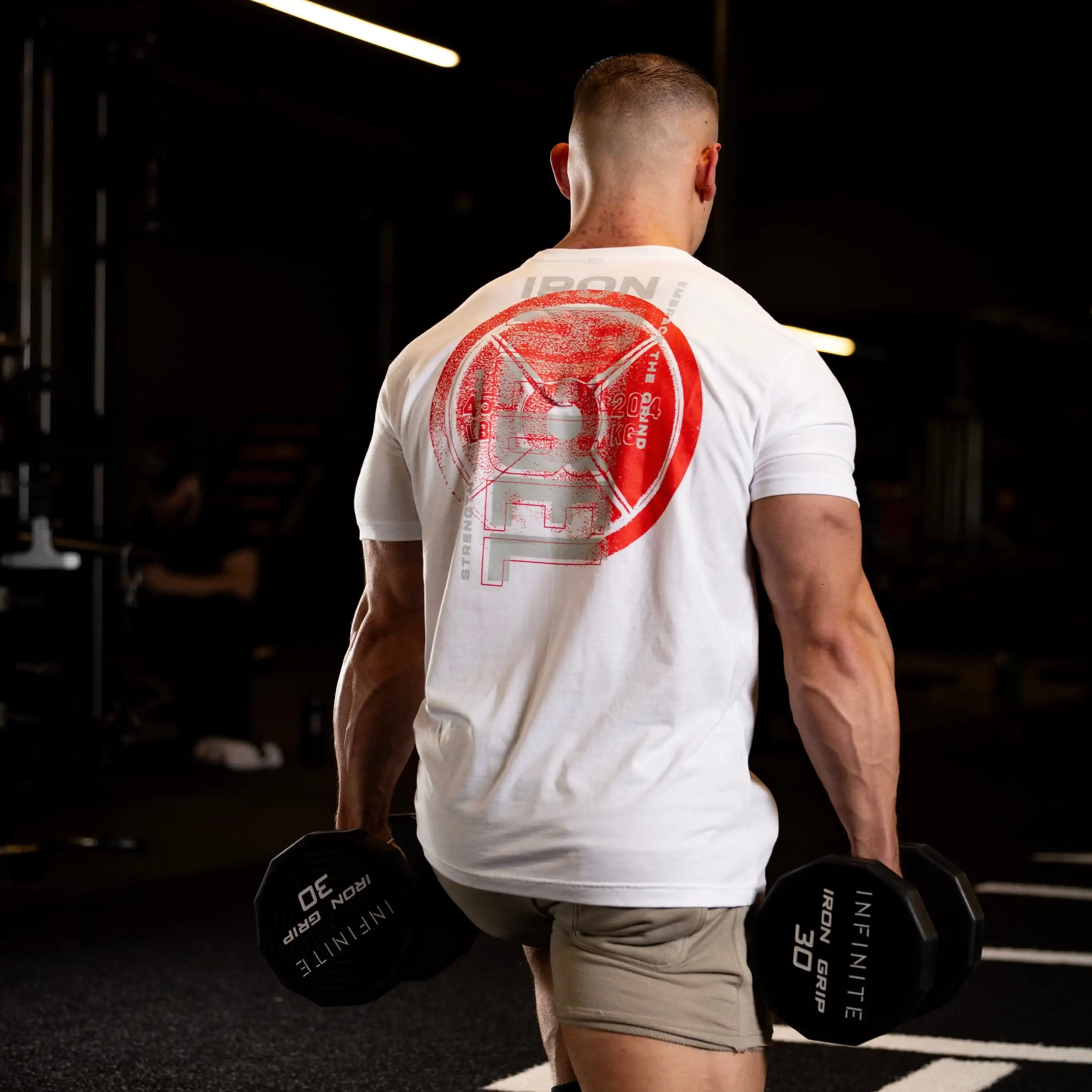2026 Kilo Tee (White) Premium Fitted Gym T-Shirt _ Perfect for Bodybuilders & Powerlifters