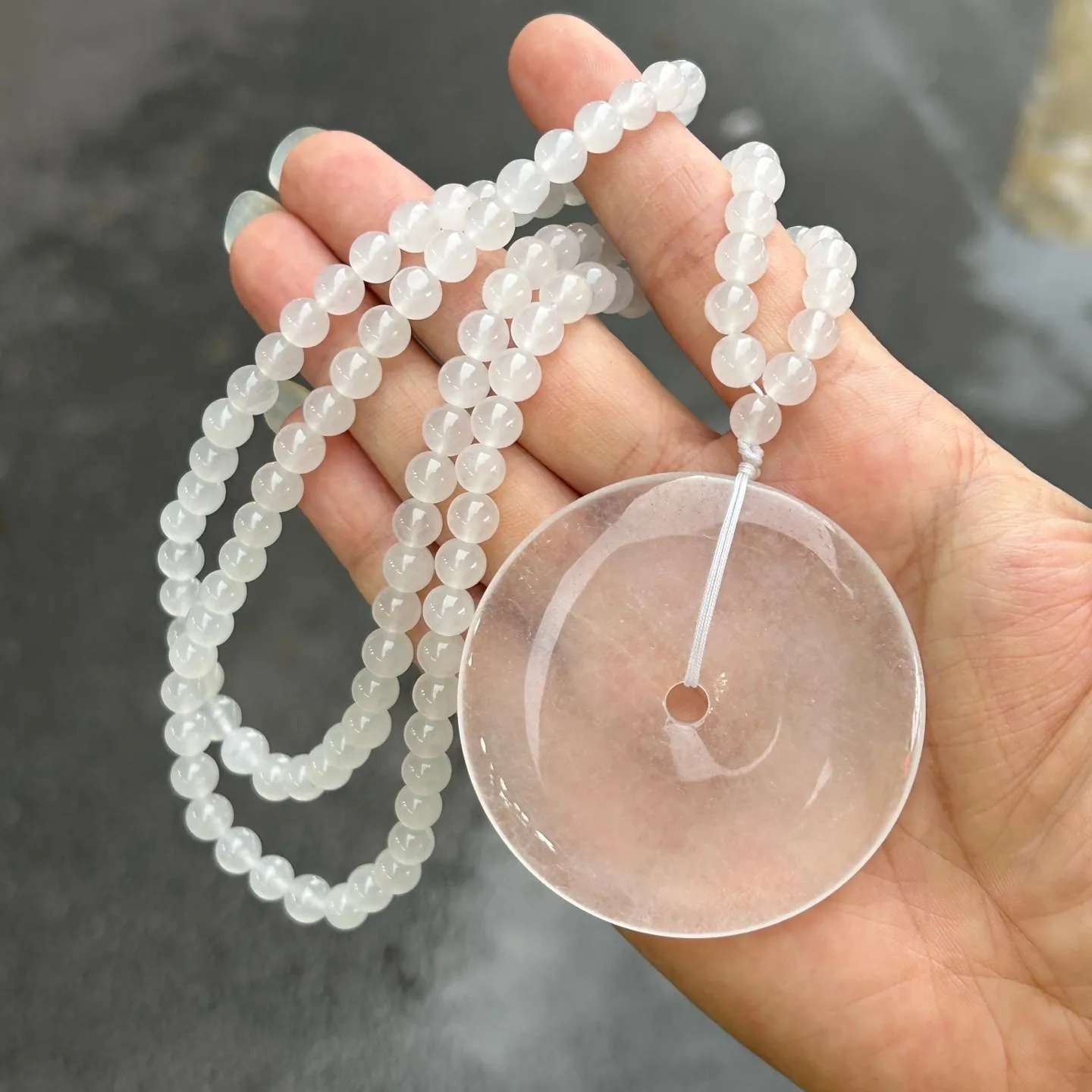 

AAA Real Natural high Ice white Jade Jadeite Amulet Pendant&Necklaces