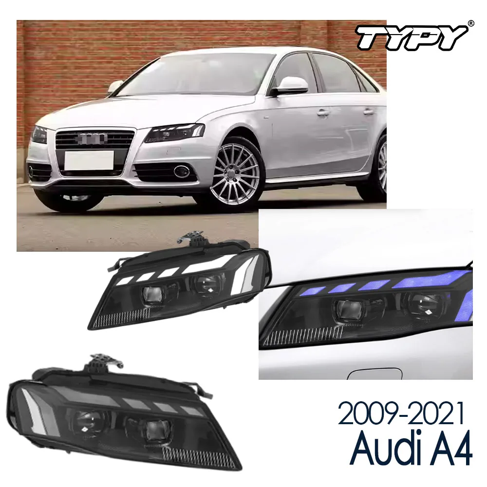 

TYPY New LED Car Headlights For Audi A4 Headlight 2009-2021 Headlight Signals Auto Accessories Daytime Running Lights