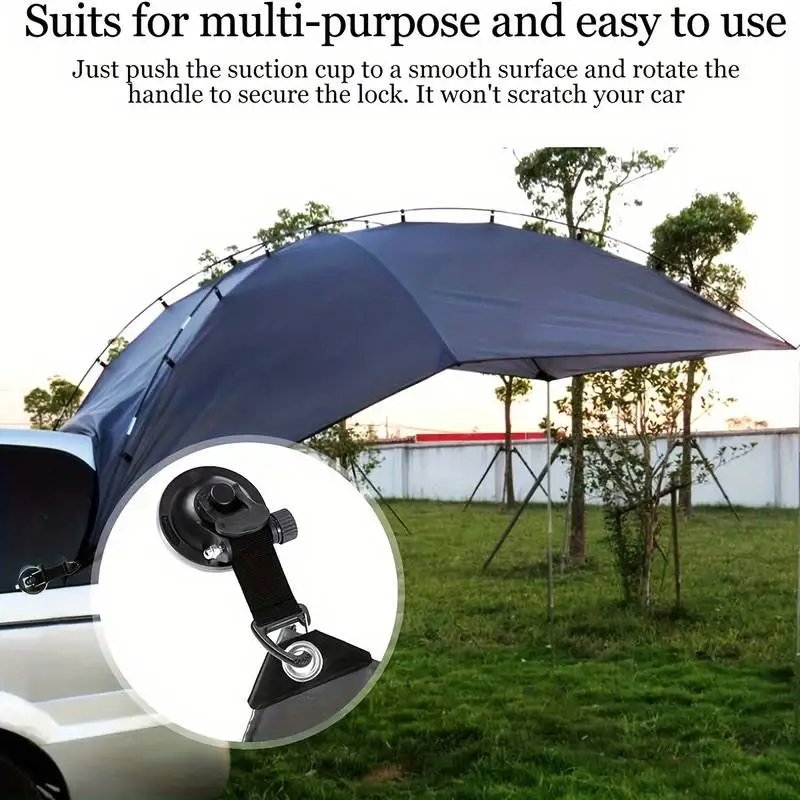 4pcs Caravan Tent Suction Cup Buckle Motorhome Campervan Vacuum Glass Car Suction Cup Non Drilling Tent Stand RV Accessory