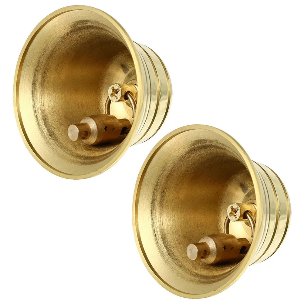 2Pcs Vintage Copper Bell Retro Hanging Pendant Charm for DIY Craft Jewelry Making Wind Chime Decoration 4Cm