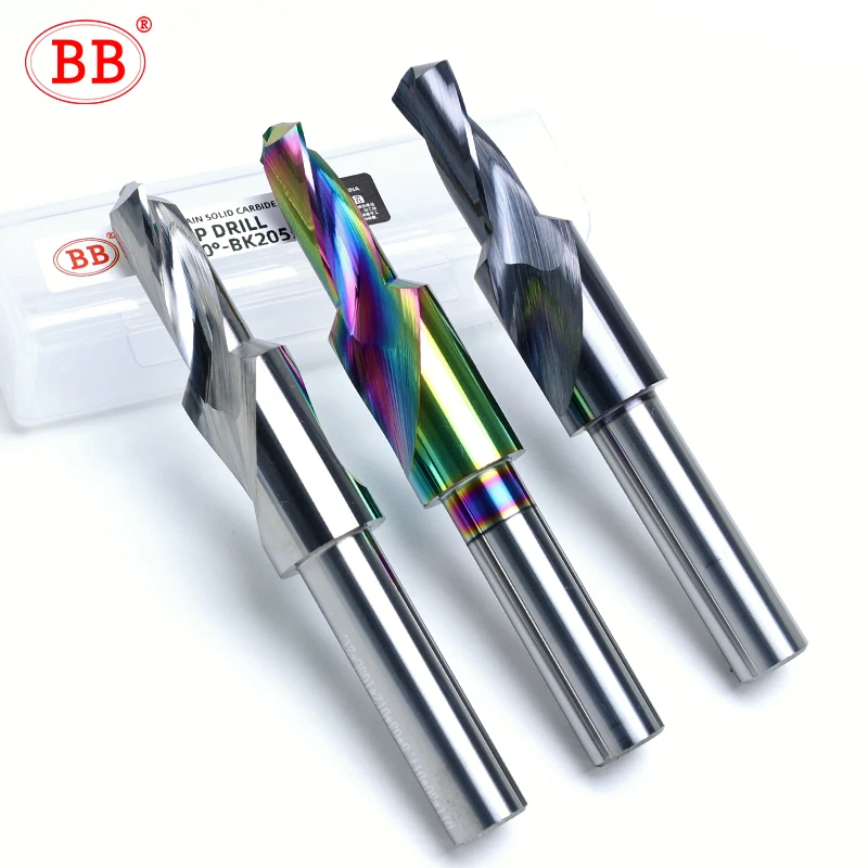 BB Step Drill CNC Machine Drilling Tool Solid Carbide Counterbore Countersink 90 180 Degree M3 M4 M5 M6 M10 M12