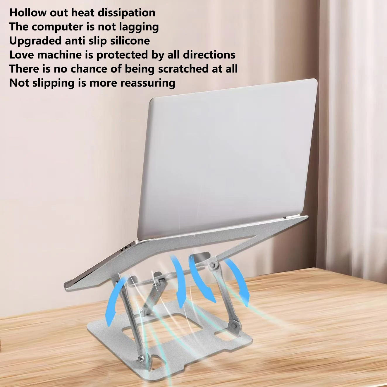 Adjustable 2-in-1 Phone Laptop Stand Riser Desk Stand Base Notebook Holder For MacBook Huawei Xiaomi Dell HP Lenovo Laptop Stand