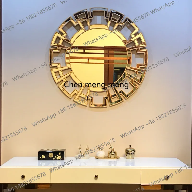 F150Neoclassical punching decoration, entrance hanging mirror Nordic simplicity, living room fragrant decorative mirror