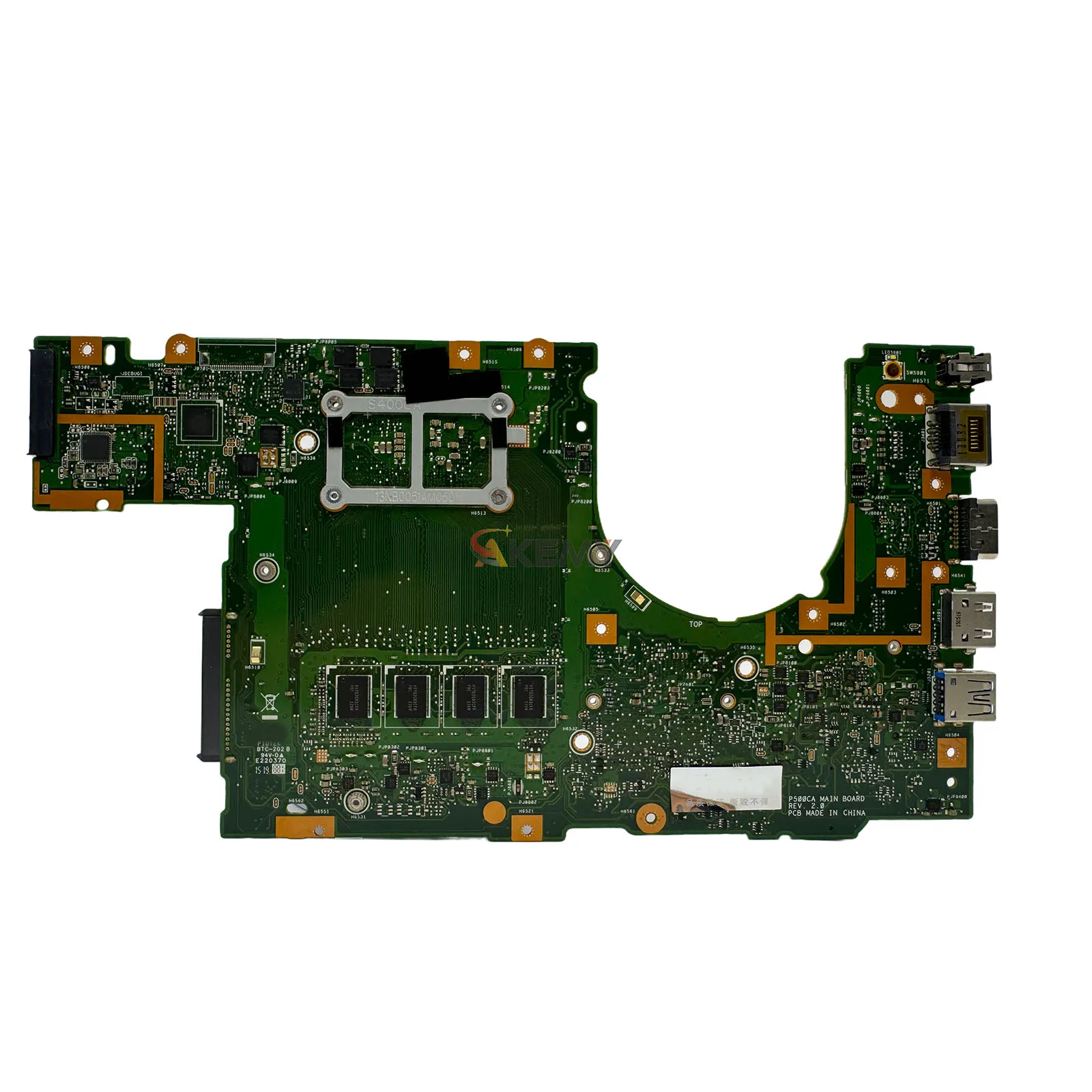 P500CA Notebook Mainboard For ASUS ProArt P500CA PU500C P500C Laptop Motherboard With I3 I5 I7 CPU 100% Tests OK