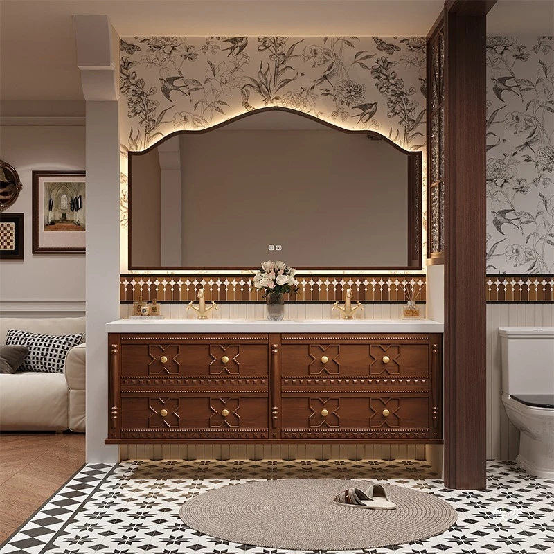 Oak Wash Up Bathroom Cabinets Minimalist Design Modern Retro Bathroom Cabinets Living Room Home Furniture Gabinetti Ls50ysg