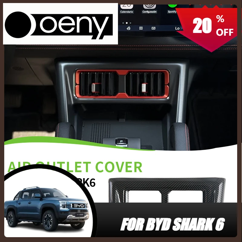 

Fit For Central Control Decorative Patch BYD Shark 6 Air Conditioning Outlet Cover Frame Sticker BYD Interior Car Accessories