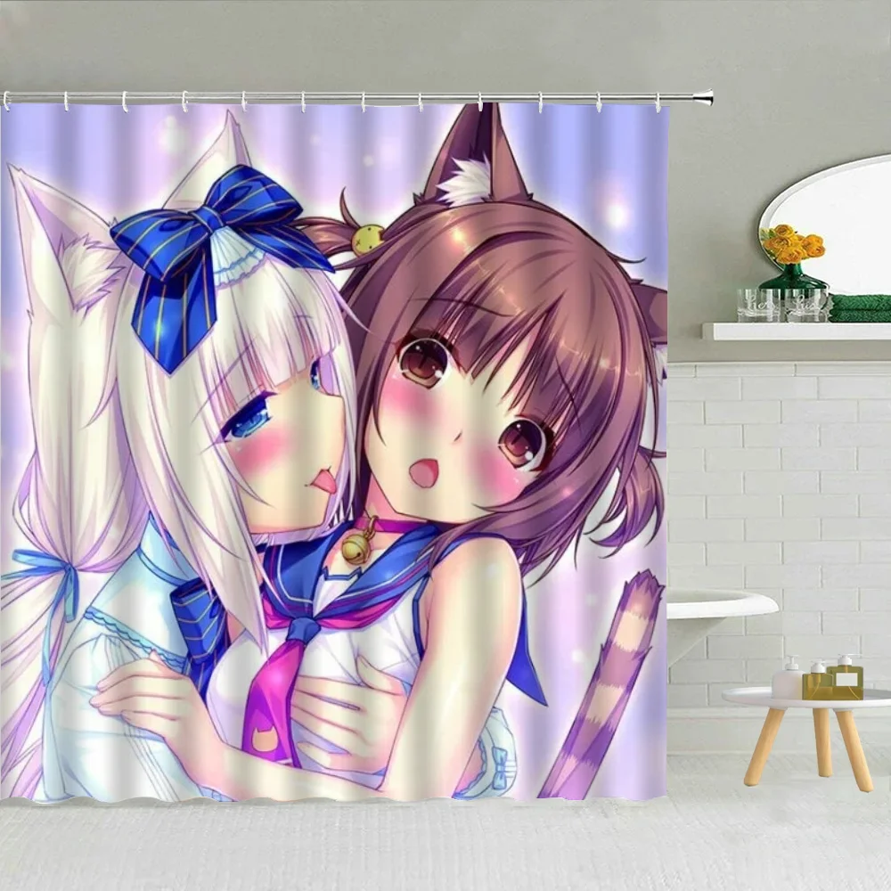 Things for the Bathroom Shower Curtains for Showers N-NekoPara Bathrooms and Accessories Bath Curtain Folding Partition Products