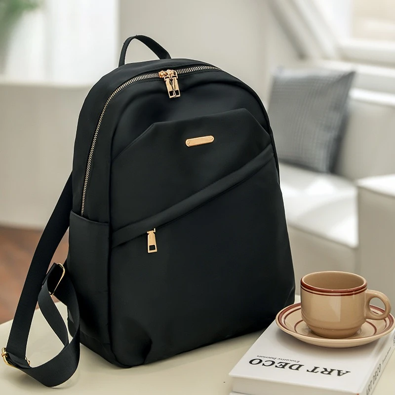 Fashion lightweight Oxford cloth backpack women's new fashion Joker large-capacity travel handbag 14-inch computer backpack