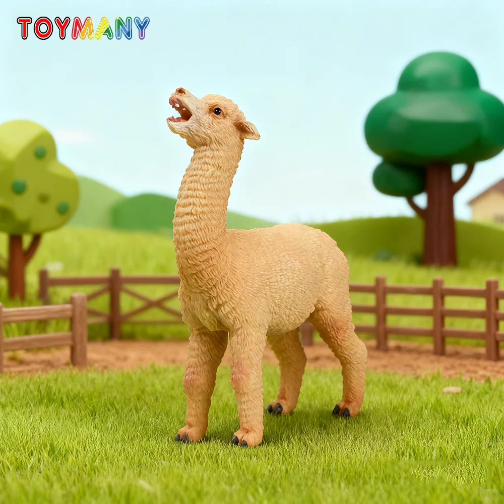 

Toymany Female Alpaca Animal Model Toy Mini Action Figurine Doll Children's Gift Cake Decoration Simulation Animal Collection