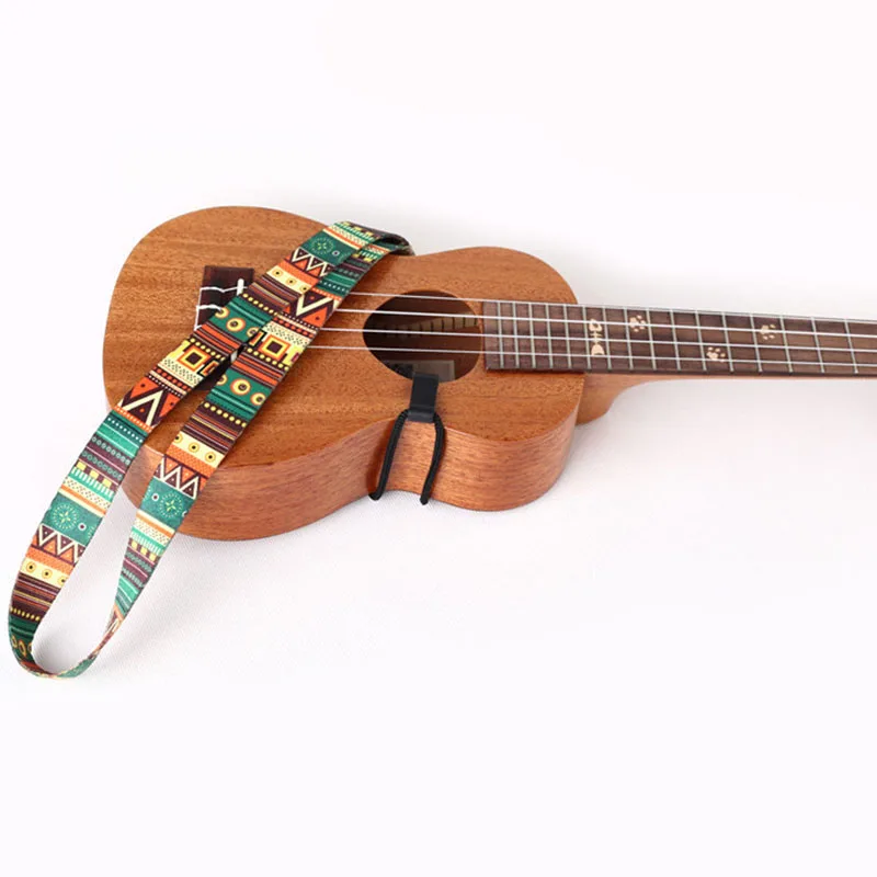 Adjustable Soft Polyester Guitar Ukulele Guitar Acoustic Bass Shoulder Strap Belt Band Hook Strap image 3
