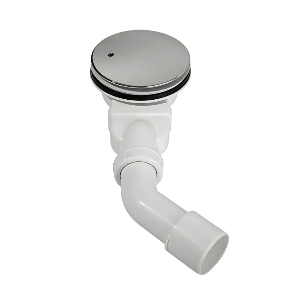 Bathtub drain silver panel with hair filter ABS basin drain pipe efficient deodorization and clog prevention system