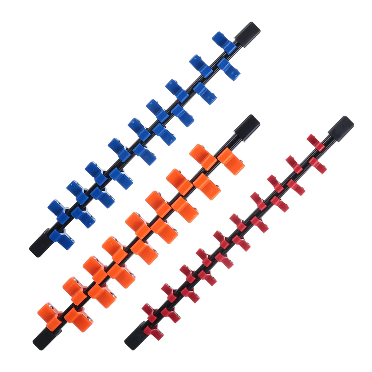 Estante de enchufes de plástico de 3 uds., bandeja organizadora de doble cara de primera calidad, diseño desmontable ajustable para enchufes de accionamiento, Metal resistente