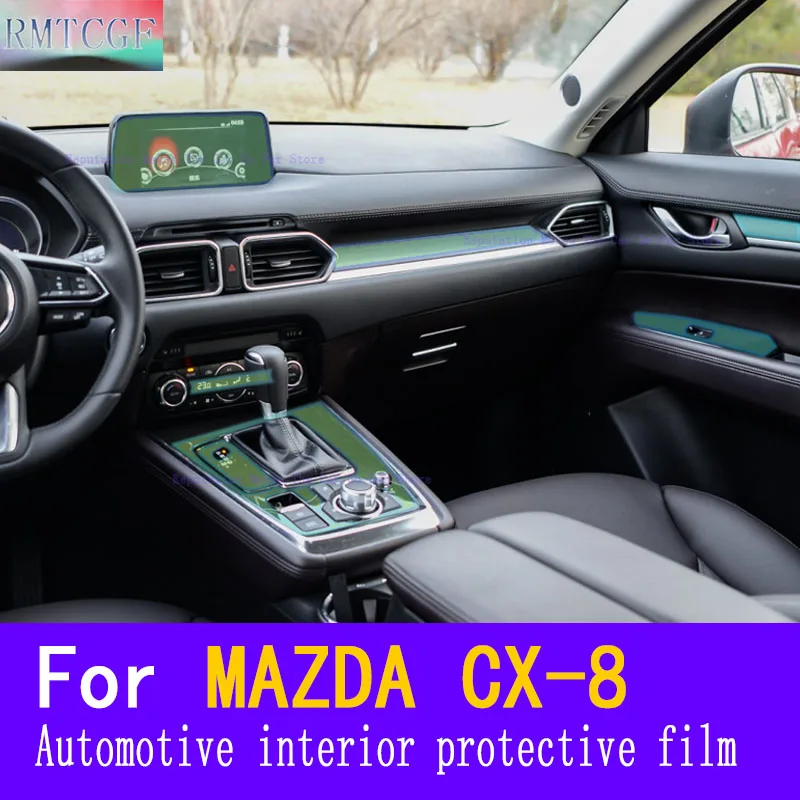 For MAZDA CX-8 CX8 2017-2022 Car Interior Center Console GearBox Panel Navigation Transparent TPU Protective Film Anti-scratc