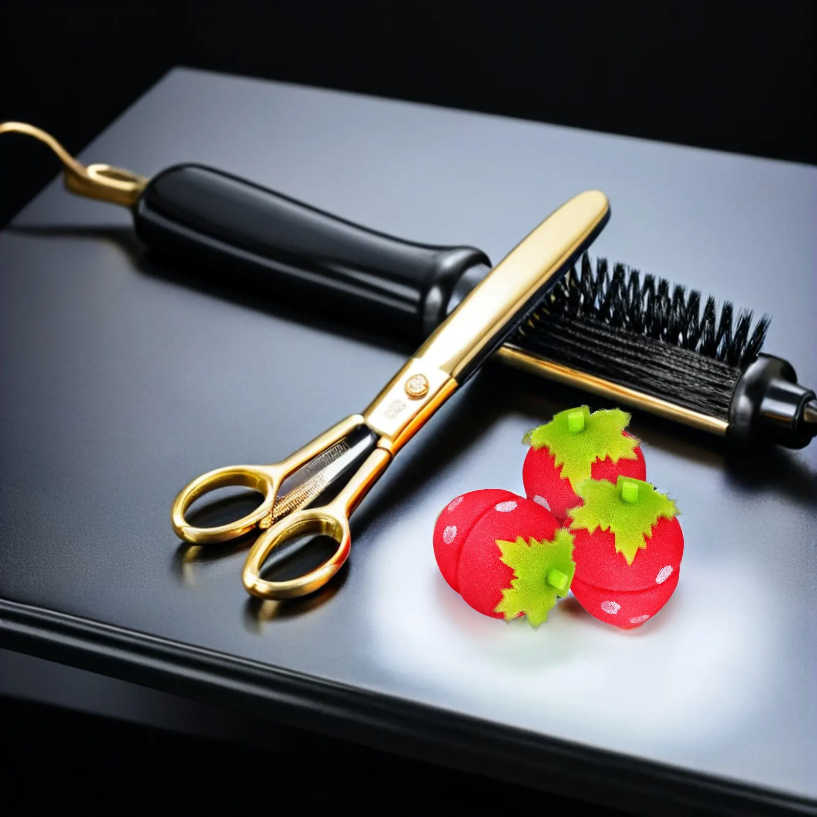 

24Pcs Lazy Hair Curler Strawberry Sponge Heatless Curlers Soft Flexible Rollers for Comfortable Sleeping Natural Waves for Women