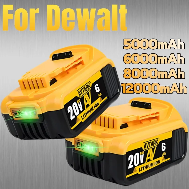 

100% оригинал аккумулятора dewalt 20 В, для электроинструмента Dewalt DCB606, DCB205, DCB206, DCBGene, DCB200 MAX, 20 В, 6 Ач, 8 Ач, 12 Ач