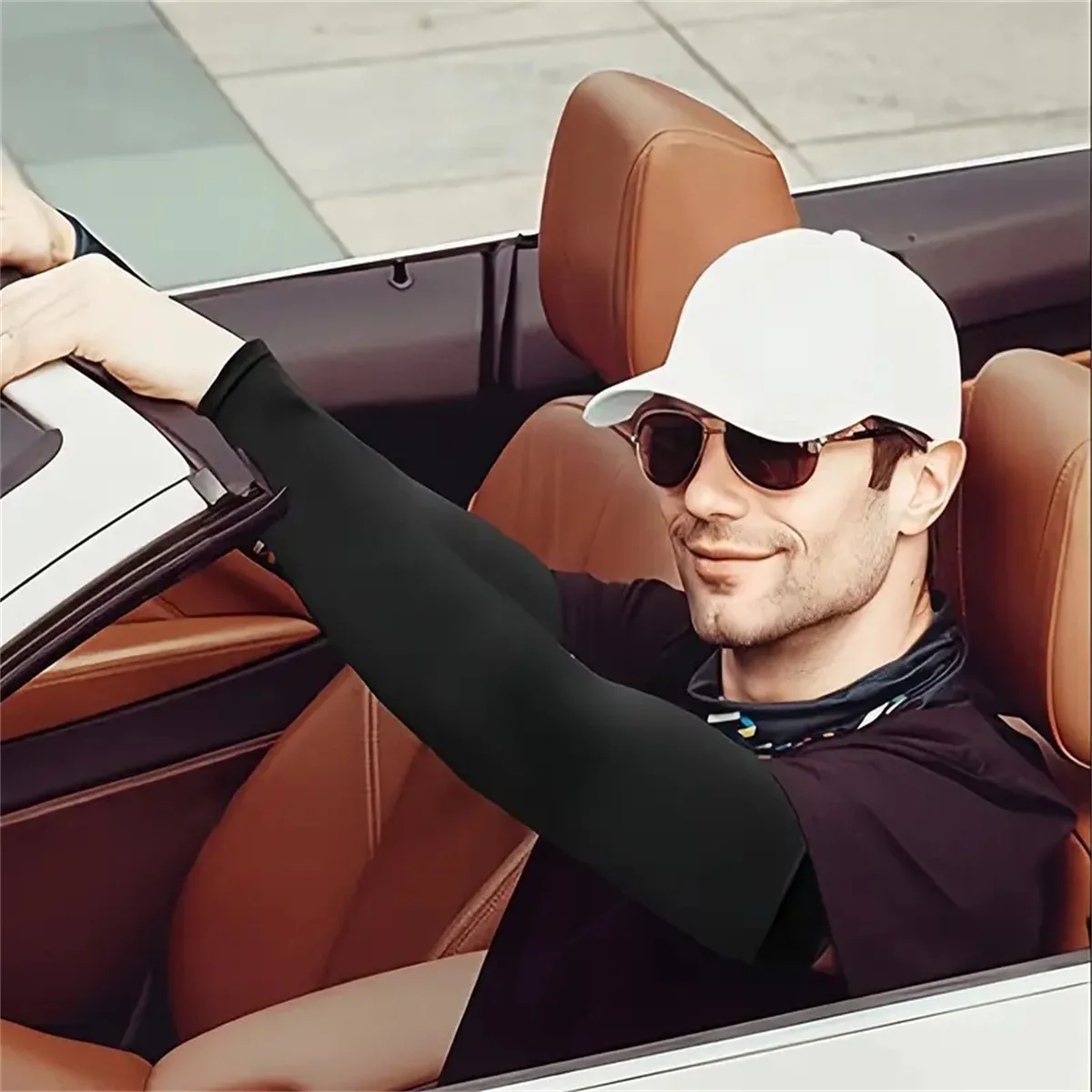 6 أزواج من أكمام الذراع المضغوطة للتبريد للجنسين - أكمام ذراع مسامية وممتصة للرطوبة لكل من الرجال والنساء