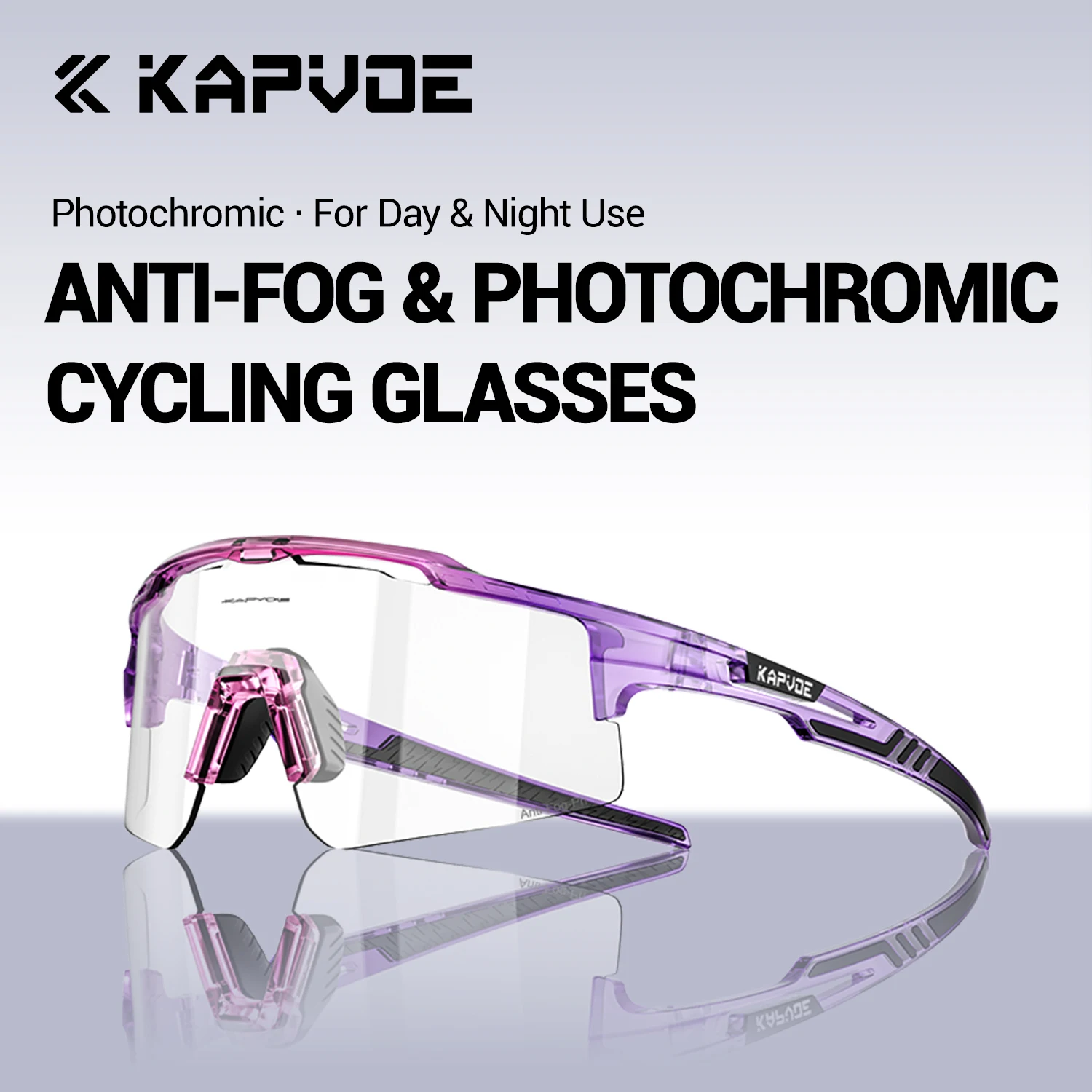 

Kapvoe Anti-Fog Photochromic Sunglasses Cycling Glasses MTB Men Sport Speed Road Mountain Bike Bicycle Cycl Eyewear Goggle New