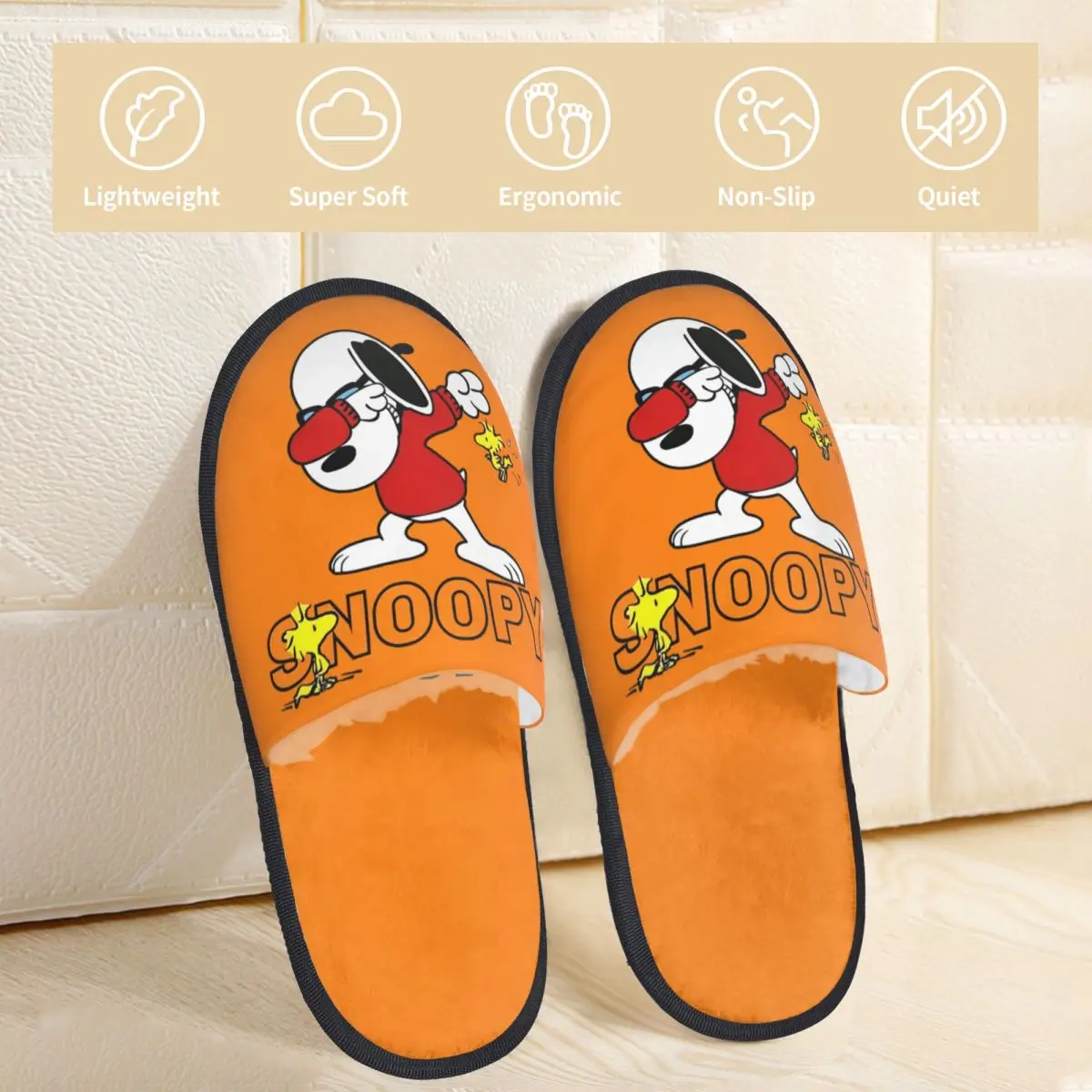 Snoopy Peanuts Slippers for Woman Man House Shoes Soft Indoor Slippers