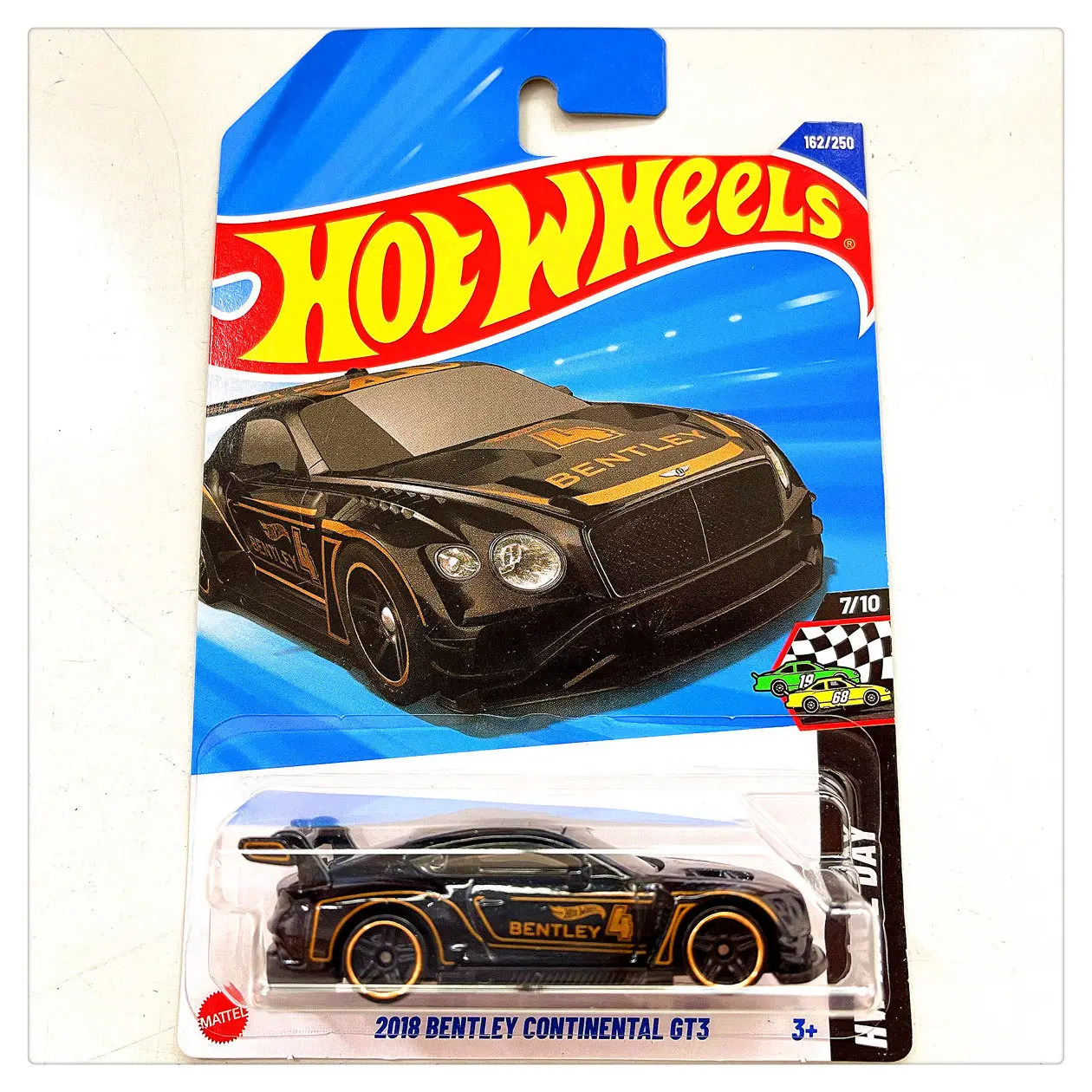 Hot Wheels Mattel 2018 Bentley Continental GT3 Diecast Alloy Sports Car Model Collectible Vehicle Display Gift For Hobbyist