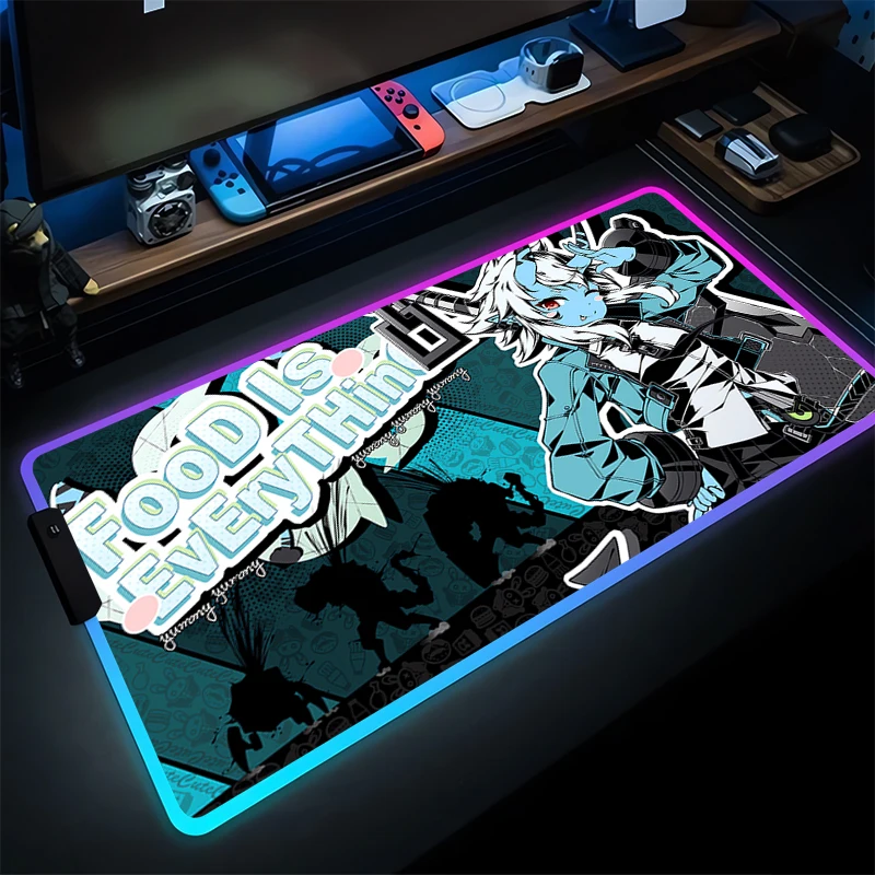 

ZZZ Mouse Pad Anime Gaming Accessories Carpet Gamer RGB PC Computer Zenless Zone Zero Keyboard Pad LED Desk Mat Kawaii Mousepad