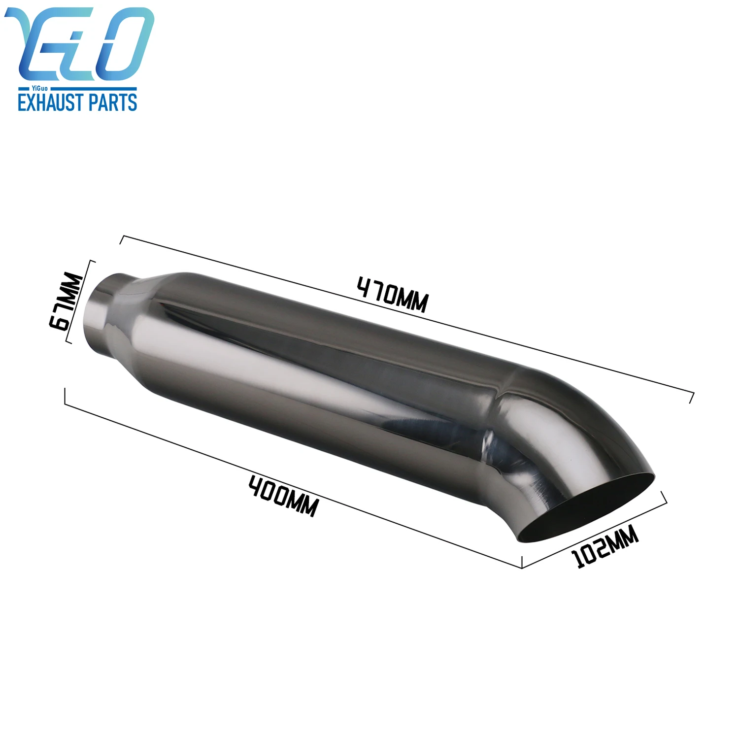 

High Quality Muffler Tip Interface 67mm Slant Outlet 76mm 89mm 102mm Exhaust System Auto Car