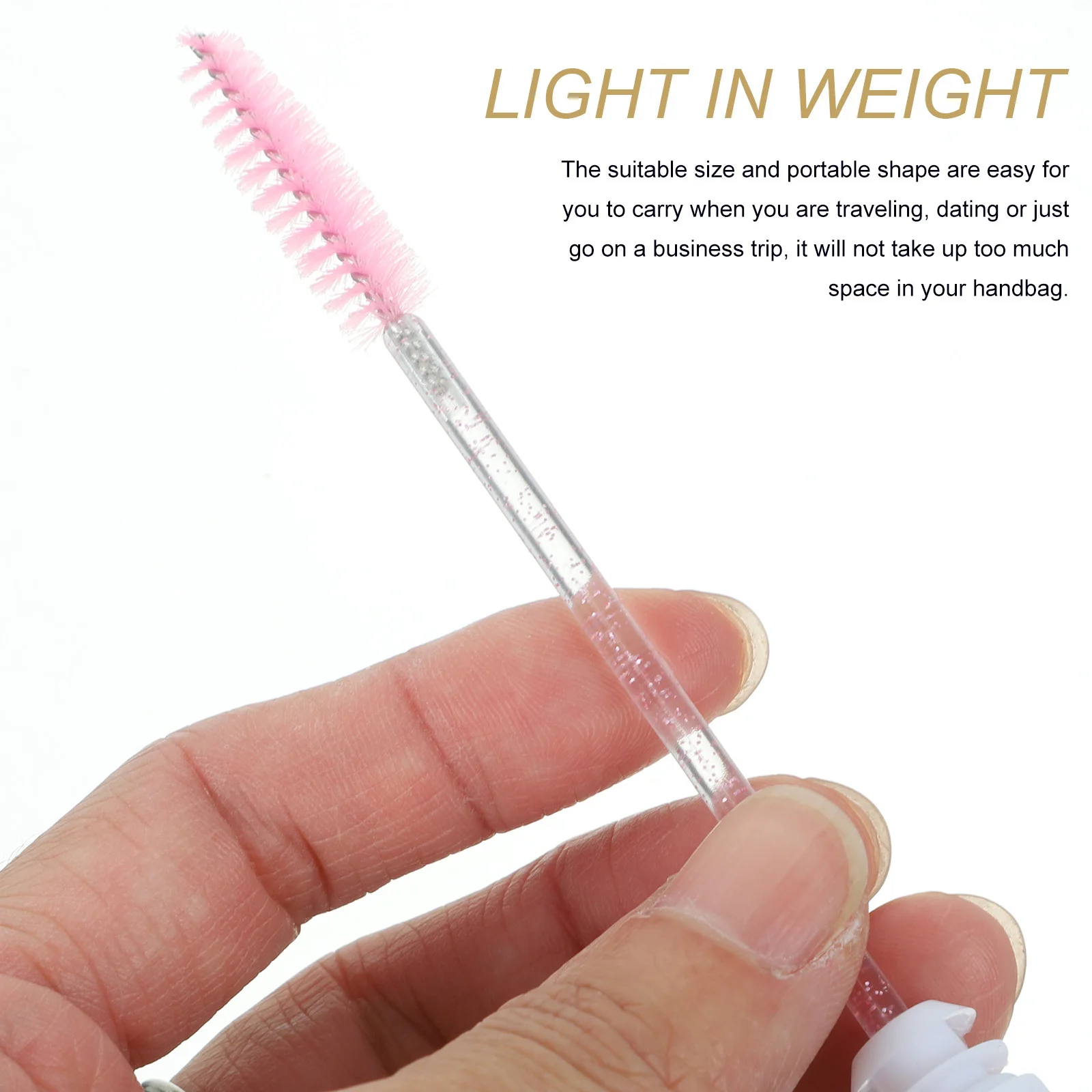 Brosses à cils en cristal avec Tubes de Mascara réutilisables, peigne à sourcils Portable, applicateur de cils, baguettes de maquillage, voyage, 10 pièces