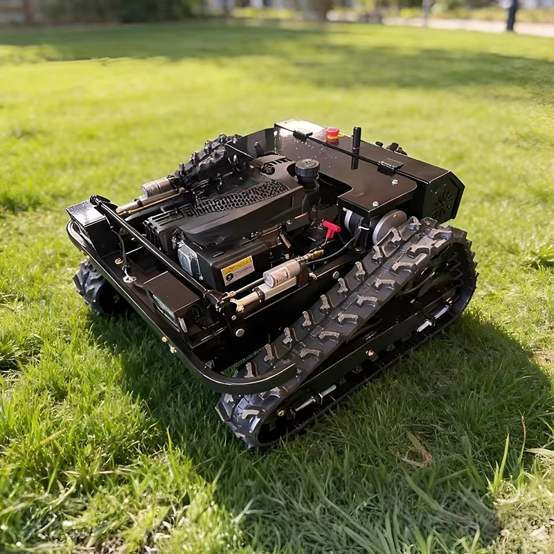 Track Remote Control Smart Lawn Mower 196cc 15HP Model Shandong Farming Forestry Orchard Self-propelled Weeding