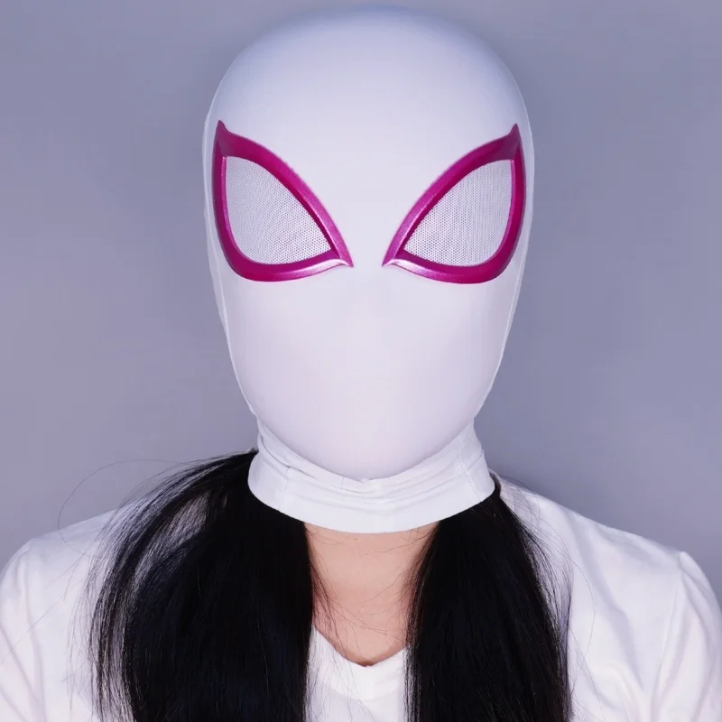 

Hot Marvel Gwen Spider-Man Mask 1:1 3d Handmade Spiderman Masks With Faceshell Halloween Cosplay Costume Replica Birthday Toy