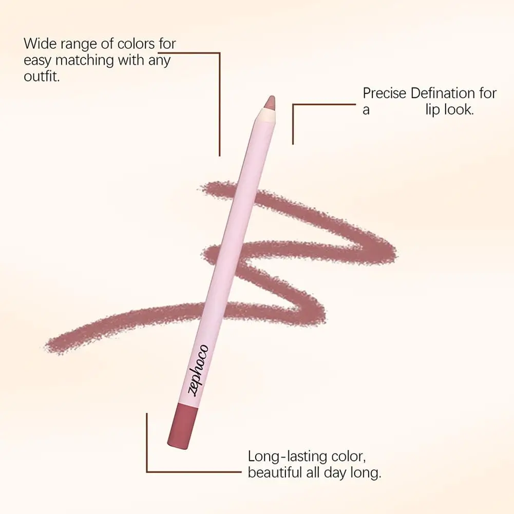1pcs Long Lasting Lip Liner Pencil Highly Pigmented Lip Contour Plumping Lip Makeup Smudge Proof Daily Lip Cosmetic
