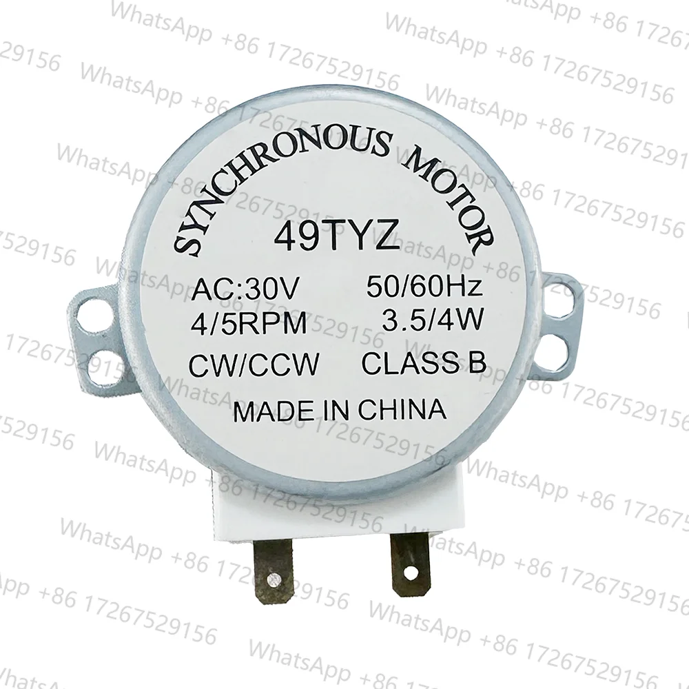 49TYZ Galanz Microwave Oven Synchronous Motor 5/6 r/min Rotary Tray Motor 30V 3W Semicircular Axis Class E