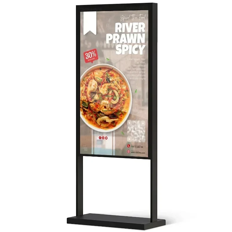 

43 inch window displays high brightness sunlight LCD floor stand